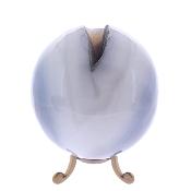 Gemstone Geode Sphere In Natural Coloured Agate with Amethyst Druze Inside.   SP17770POL