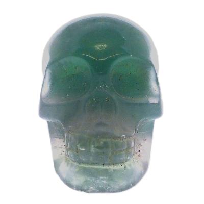 Gemstone Skull Carving In Fluorite.   SP17816POL
