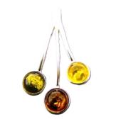 925 SILVER THREE COLOUR BALTIC AMBER PENDANT. SP8883PEND