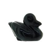 Gemstone Duck Carving in Black Obsidian.   SPR15183POL