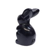 Gemstone Carving Of A Rabbit (Large Size) In Black Obsidian.   SPR16928POL