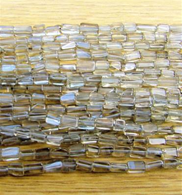SMOKEY QUARTZ SQUARE SECTION BEAD STRINGS. SPR4907