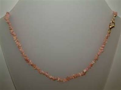 RHODOCHROSITE GEM CHIP NECKLACE (10 PACK). 18" LONG. 14g EACH. SPR680WH