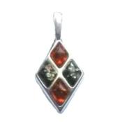TWO COLOUR AMBER PENDANT.   BM2G036002