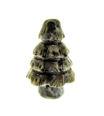 A GEMSTONE MINI CHRISTMAS TREE CARVING IN LARVIKITE.   SP12971POL
