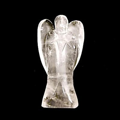 LARGE ANGEL CARVING IN QUARTZ.   SP14363POL