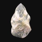 Moss Agate Fully Polished Spiral Point/ Tower Carving.   SP17160POL