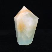 Pistachio Calcite Polished And Facetted Sceptre Point/ Tower Specimen.   SP17258POL