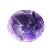 Chevron Amethyst Fully Polished Flat Pebble/ Palm Stone.   SP17385POL   