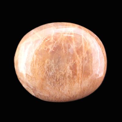 Peach Moonstone Fully polished Oval Palm Stone.   SP17541POL