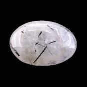 Tourmaline Crystals In Quartz Fully polished Oval Palm Stone.   SP17544POL