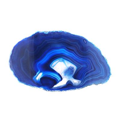 Agate Polished Front & Rear Face Slice Specimen Coloured Blue.   SP17640POL