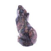 Carving Of A Wolf In Que Sara Stone (Volcanic Rhyolite).   SP17670POL