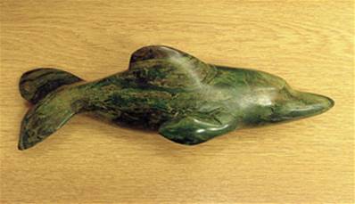 ONE OFF DOLPHIN CARVING IN VERDITE. SP6883POL