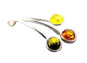 925 SILVER THREE COLOUR BALTIC AMBER PENDANT. SP8883PEND