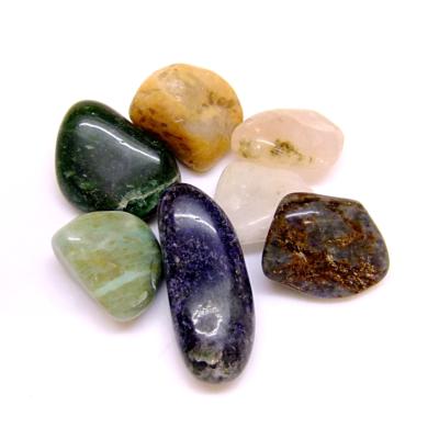 Mixed Brazilan Polished Tumble Stones (250g Bag).   SPR15145WH