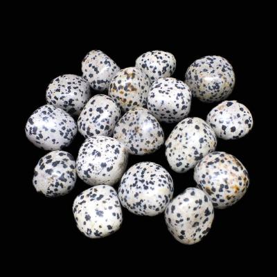 Dalmatian Jasper Polished Tumble Stones (250g Bag).   SPR16985WH