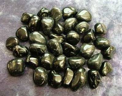 BLACK ONYX POLISHED TUMBLE STONES (1 Kg BAG).    SPR4247WHB