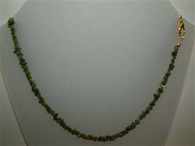 TSAVORITE GEM CHIP NECKLACE (10 PACK). 18" LONG. 12g EACH. SPR681WH
