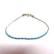 SILVER & TUBULAR BEAD BRACELET.   109NB