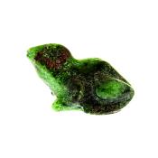 CARVING OF A FROG IN RUBY WITH ZOISITE.   SP13943POL