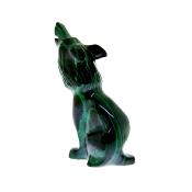 Wolf Carving in Malachite.   SP15480POL