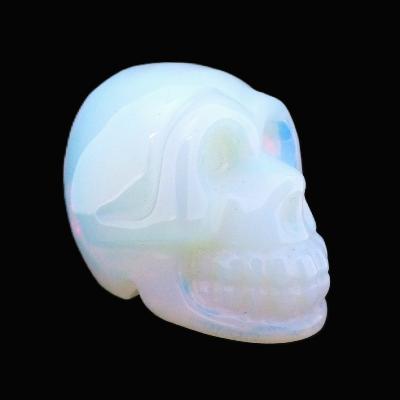 Carving Of A Skull In Opalite.   SP17391POL