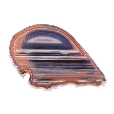 Agate Polished Front & Rear Face Slice Specimen in Grey & Brown Colouring.   SP17642POL