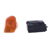 Norfolk Polished Amber & Jet Two Piece Collectors Set.   SP17830POL