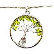 SILVER PLATED TREE OF LIFE PENDANT ON 18" CHAIN.   SPR13601PEND
