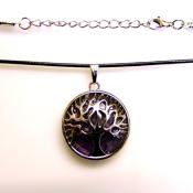 Tree Of Life Pendant Style Necklace With Amethyst.   SPR15497PEND