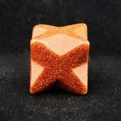 Mini Merkaba Star In Copper Goldstone.   SPR15583POL