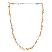 Polished Pebble Necklace In Citrine.   SPR17854NEC