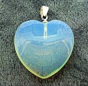 OPALITE HEART PENDANT FEATURING A 925 SILVER BAIL. SPR5306PEND