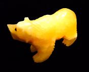 CARVING OF A BEAR IN CALCITE.   SP10259POL