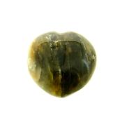 GREY/ PEACH MOONSTONE HEART.   SP13060POL