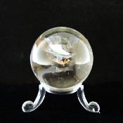 Gemstone Sphere in Water Clear Rainbow Quartz.   SP15729POL