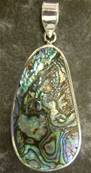 925 SILVER DESIGNER PENDANT FEATURING ABALONE SHELL. SP1632PEND