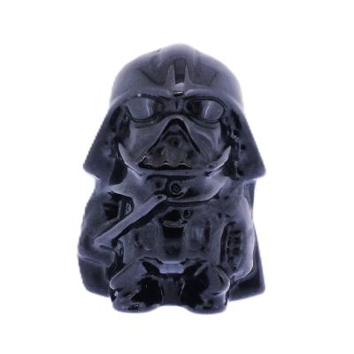 Carving Of The Character Darth Vader From Star Wars In Black Obsidian.   SP17267POL