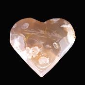Flower Agate Gemstone Polished Heart Carving.   SP17552POL