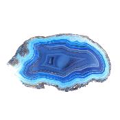 Agate Polished Front & Rear Face Slice Specimen Coloured Blue.   SP17639POL