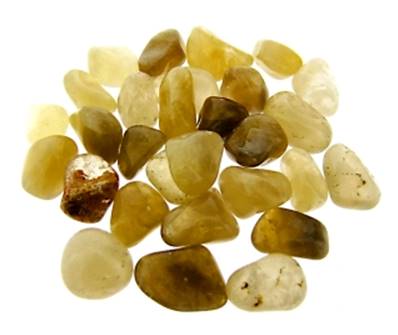 NATURAL CITRINE POLISHED PEBBLES/ TUMBLE STONES (250g BAG). SP9616WH