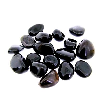 BLACK OBSIDIAN POLISHED TUMBLE STONES (500g BAG).   SPR14137WH