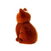 Gemstone Carving Of A Cat (Large Size) In Copper Goldstone.   SPR16936POL