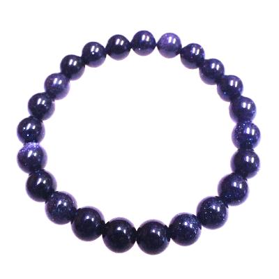 PLAIN POWER BEAD BRACELETS IN BLUE GOLDSTONE. (NO TOGGLE).   SPR17176POL