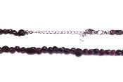 Polished Pebble Necklace In Garnet.   SPR17436NEC