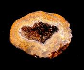 AGATE BROWN RIMMED GEODE SECTION.   SP10656POL