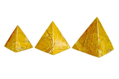 Set Of Three Pyramids in Marble.   SP16758POL