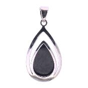 One off pendant featuring a teardrop shaped cabochon in Hypersthene with 925 Silver setting and bail.   SP17068PEND 