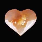 Flower Agate Gemstone Polished Heart Carving.   SP17551POL